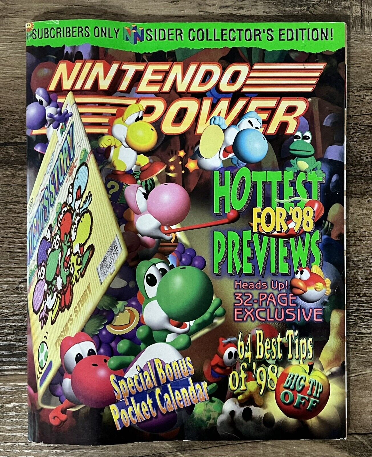 Nintendo Power Magazine Volume 104 January 1998 Yoshi Story 64 Poster