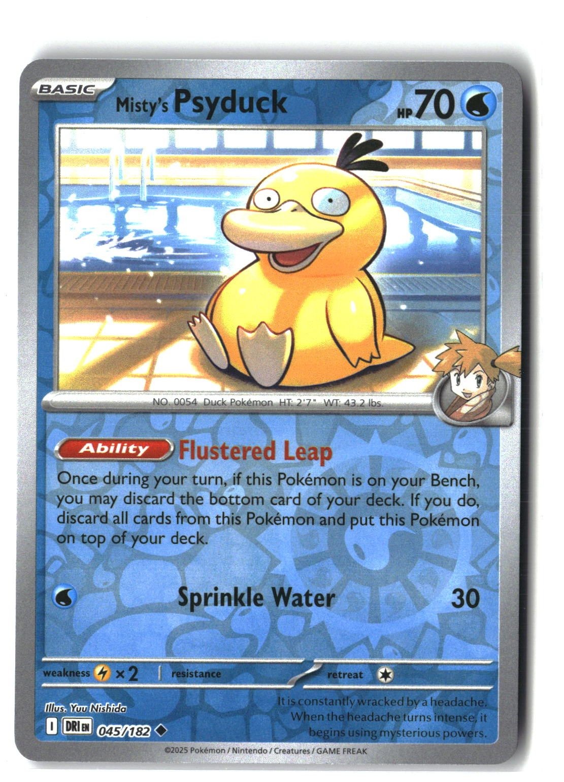 Misty's Psyduck Reverse Holofoil NM (Destined Rivals 045/182)