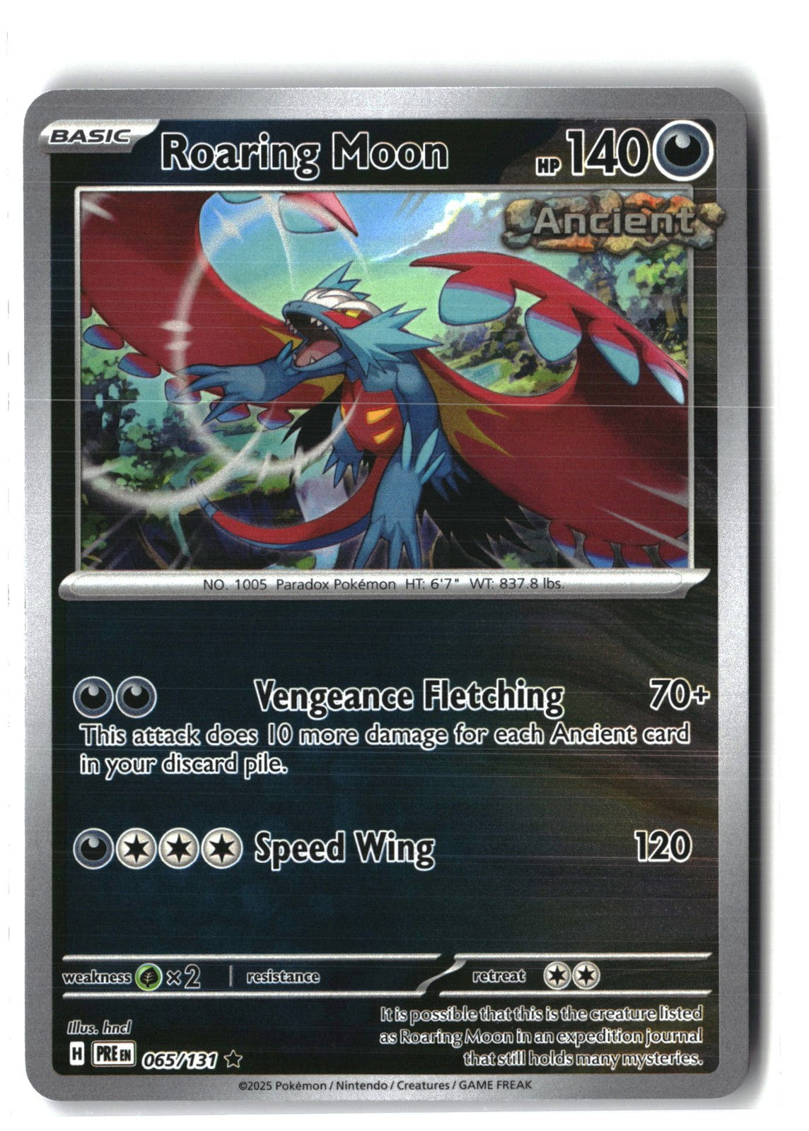Roaring Moon Reverse Holofoil NM (SV: Prismatic Evolutions 065/131)