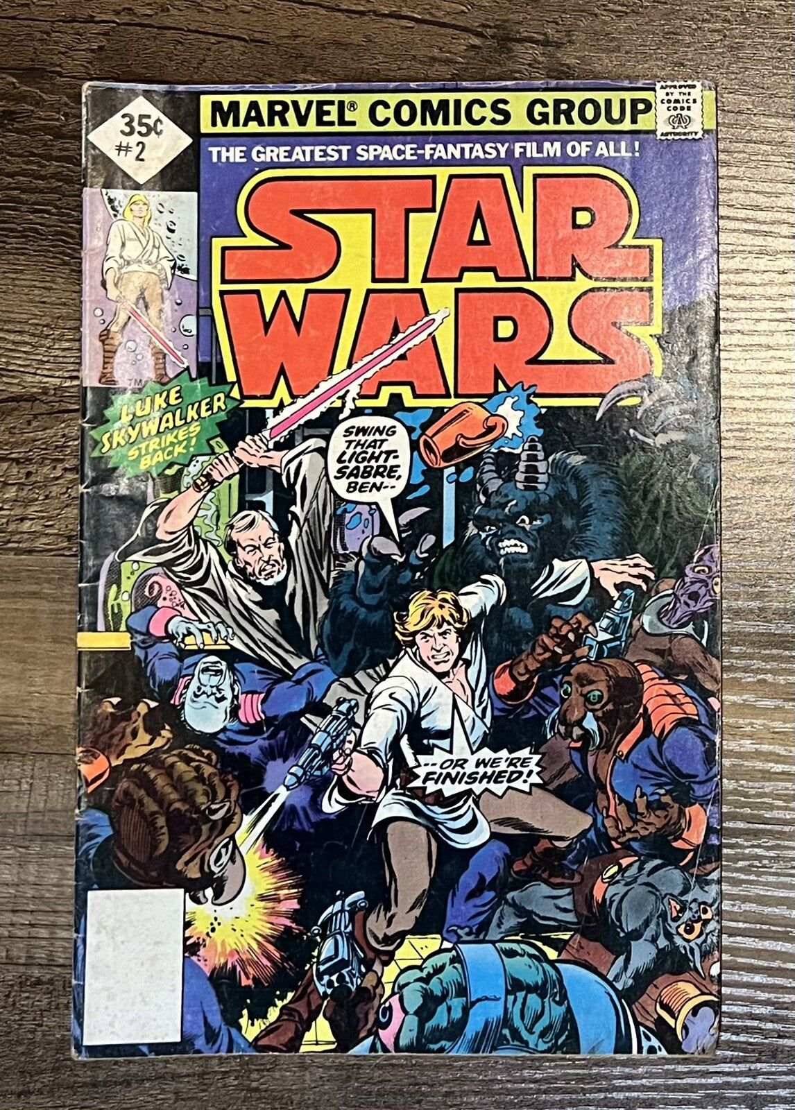 Star Wars #2 1977 Marvel Comics 35 Cent Price Variant Cover Luke Obi-Wan Kenobi