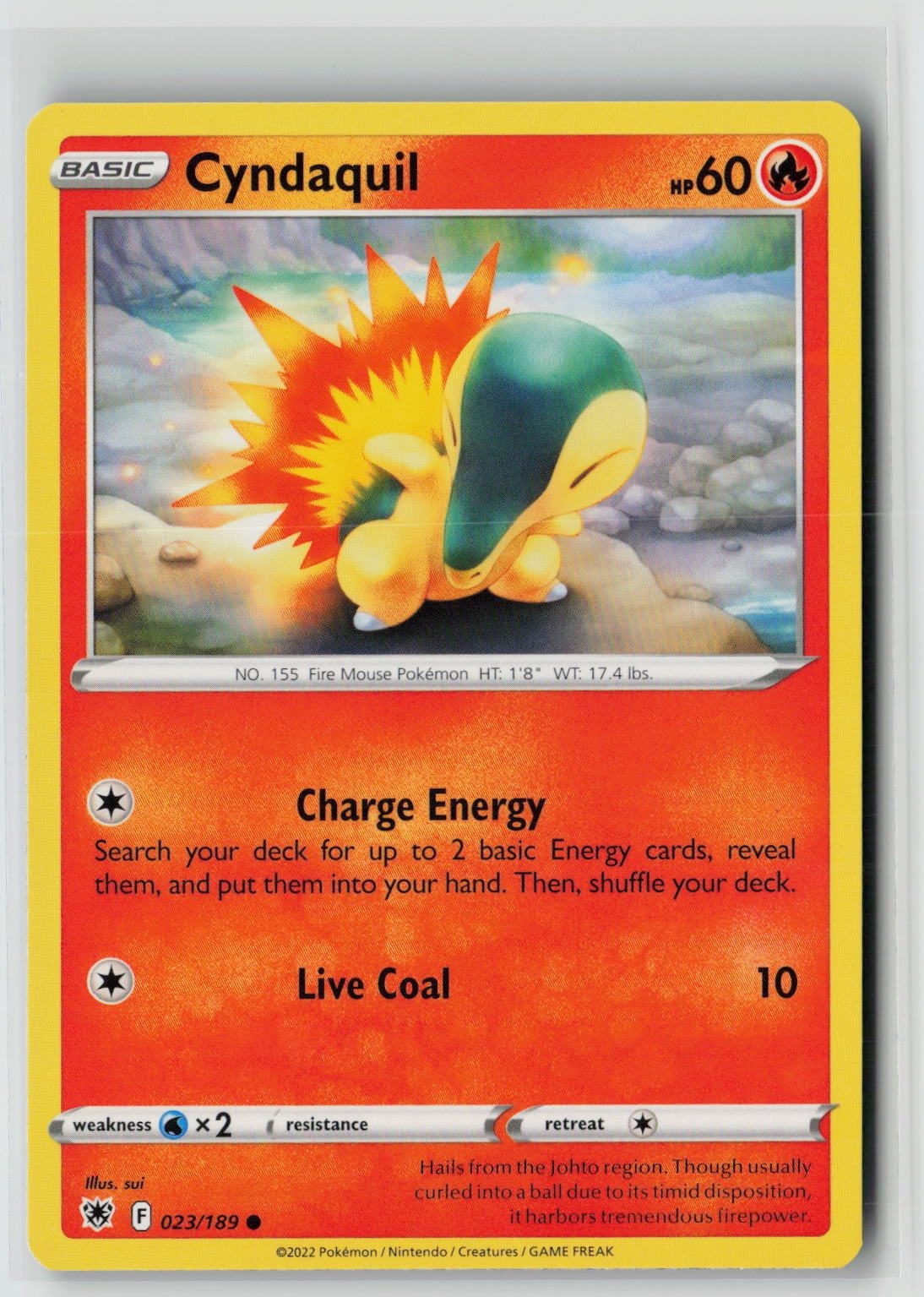 Cyndaquil (SWSH10: Astral Radiance 023/189) NM