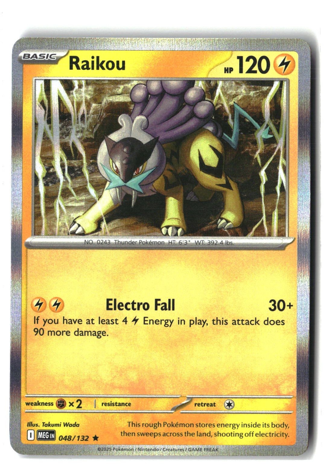 Raikou Holofoil NM (Mega Evolution 048/132)