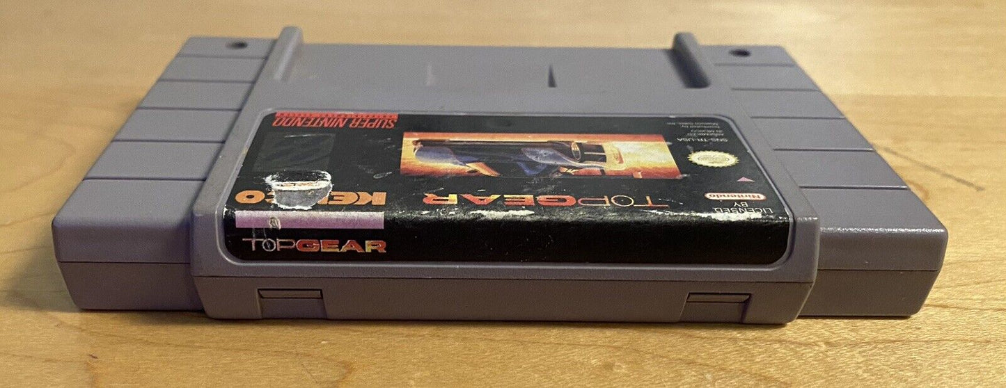 Top Gear (Super Nintendo Entertainment System SNES 1992) Authentic & Tested