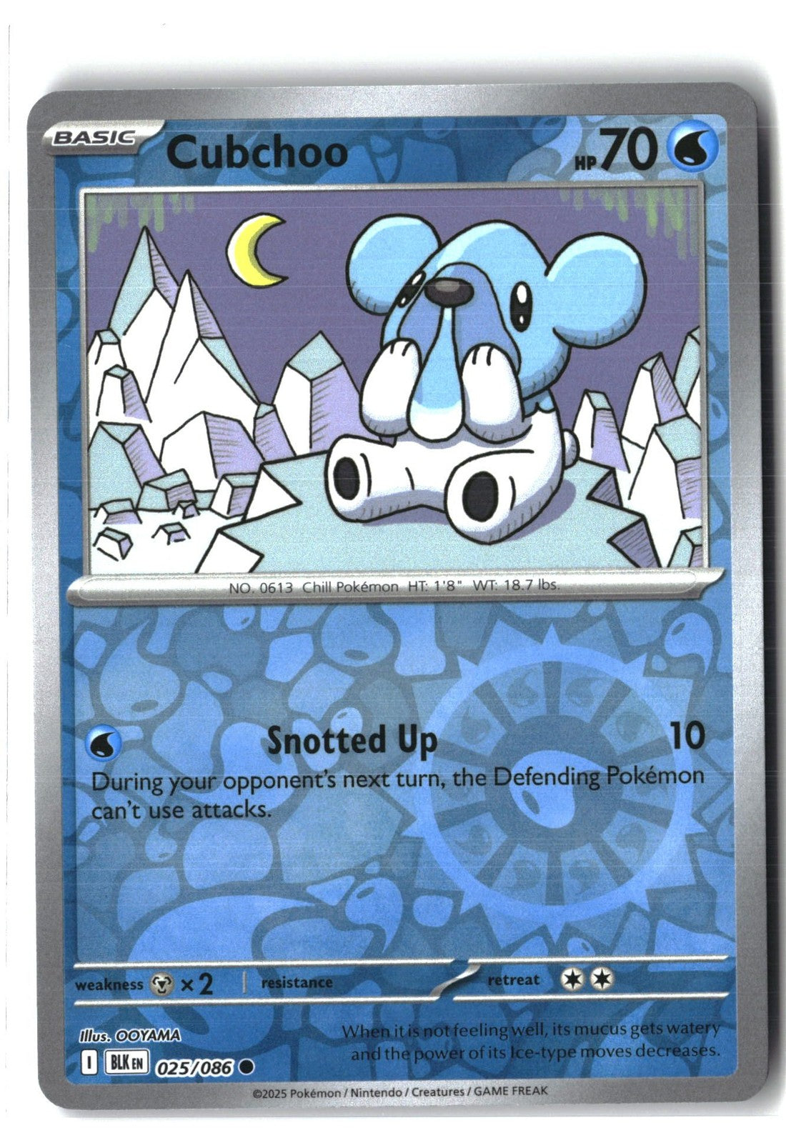 Cubchoo Reverse Holofoil NM (SV: Black Bolt 025/086)
