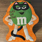 Halloween Galerie M&M Metal Lunchbox Green Collector's Tin “I Purr For No One”