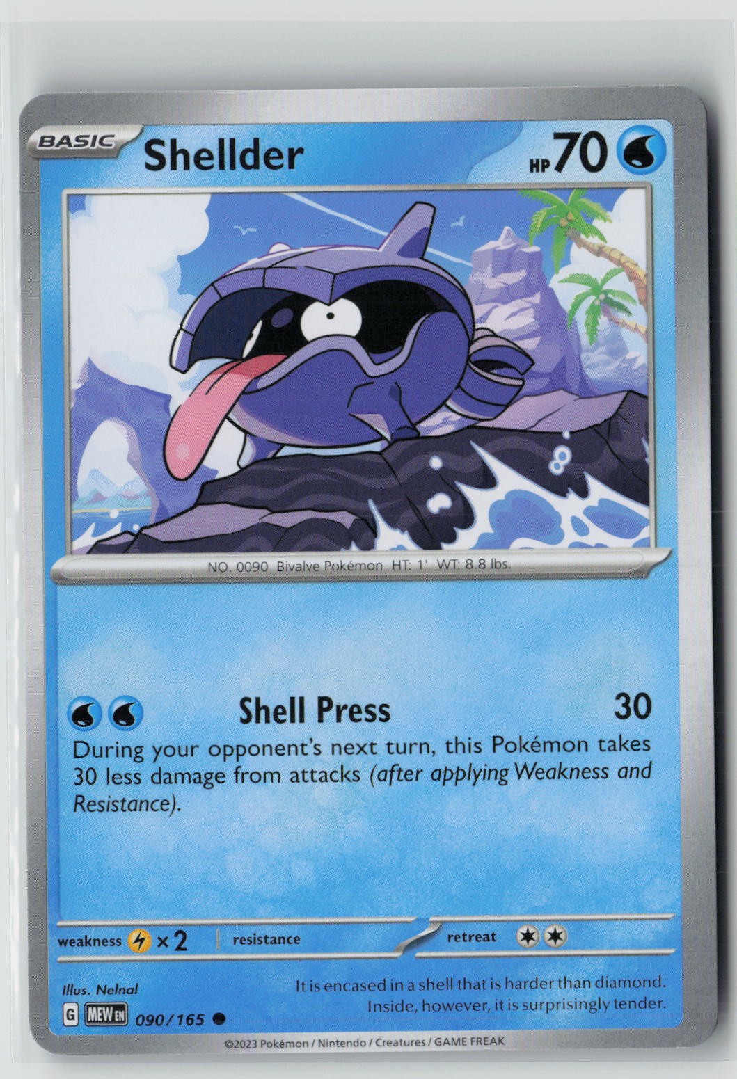 Shellder (SV: Scarlet & Violet 151 090/165) NM