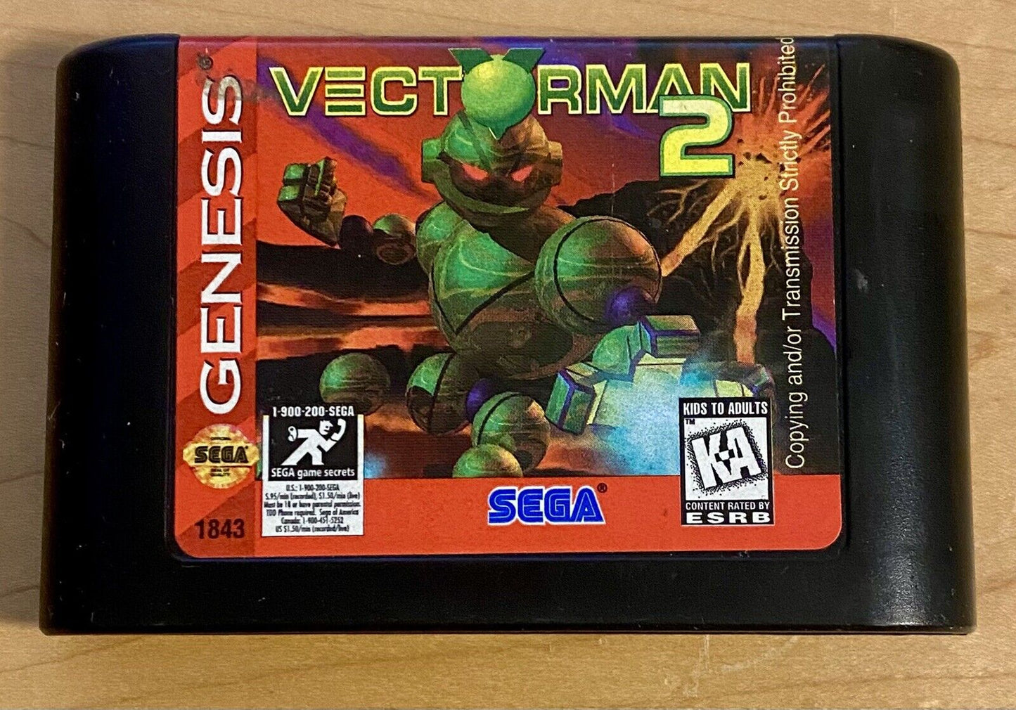 Vectorman 2 (SEGA Genesis, 1996) In Box, No Manual, Authentic, Tested, & Works