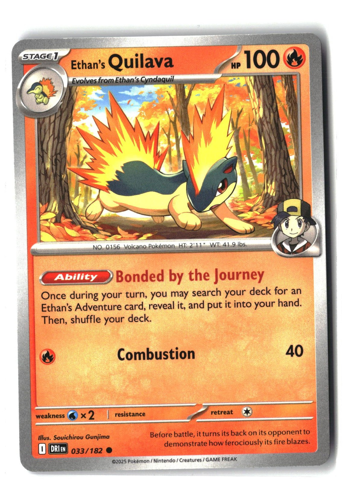 Ethan's Quilava (Destined Rivals 033/182) NM