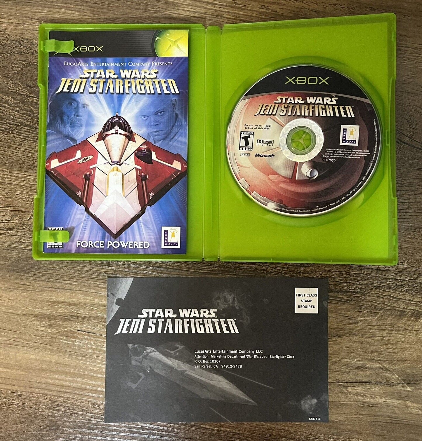 Star Wars Jedi Starfighter Microsoft Xbox Xbox - Complete Reg Card / Manual