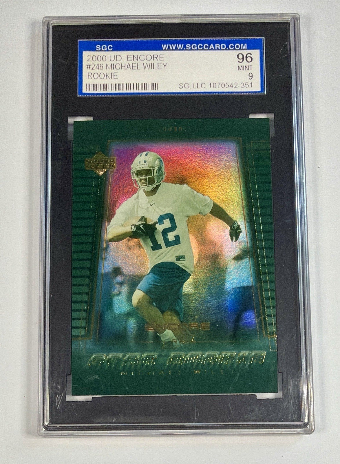 2000 Upper Deck Encore Star Rookie Michael Wiley #246 Holo SGC 96 Mint 9