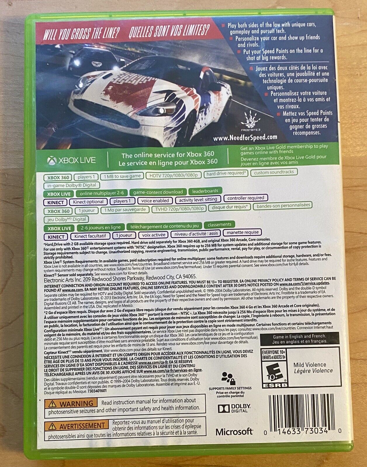 Need for Speed: Rivals ( Microsoft Xbox 360, 2013) Authentic & Tested, No Manual