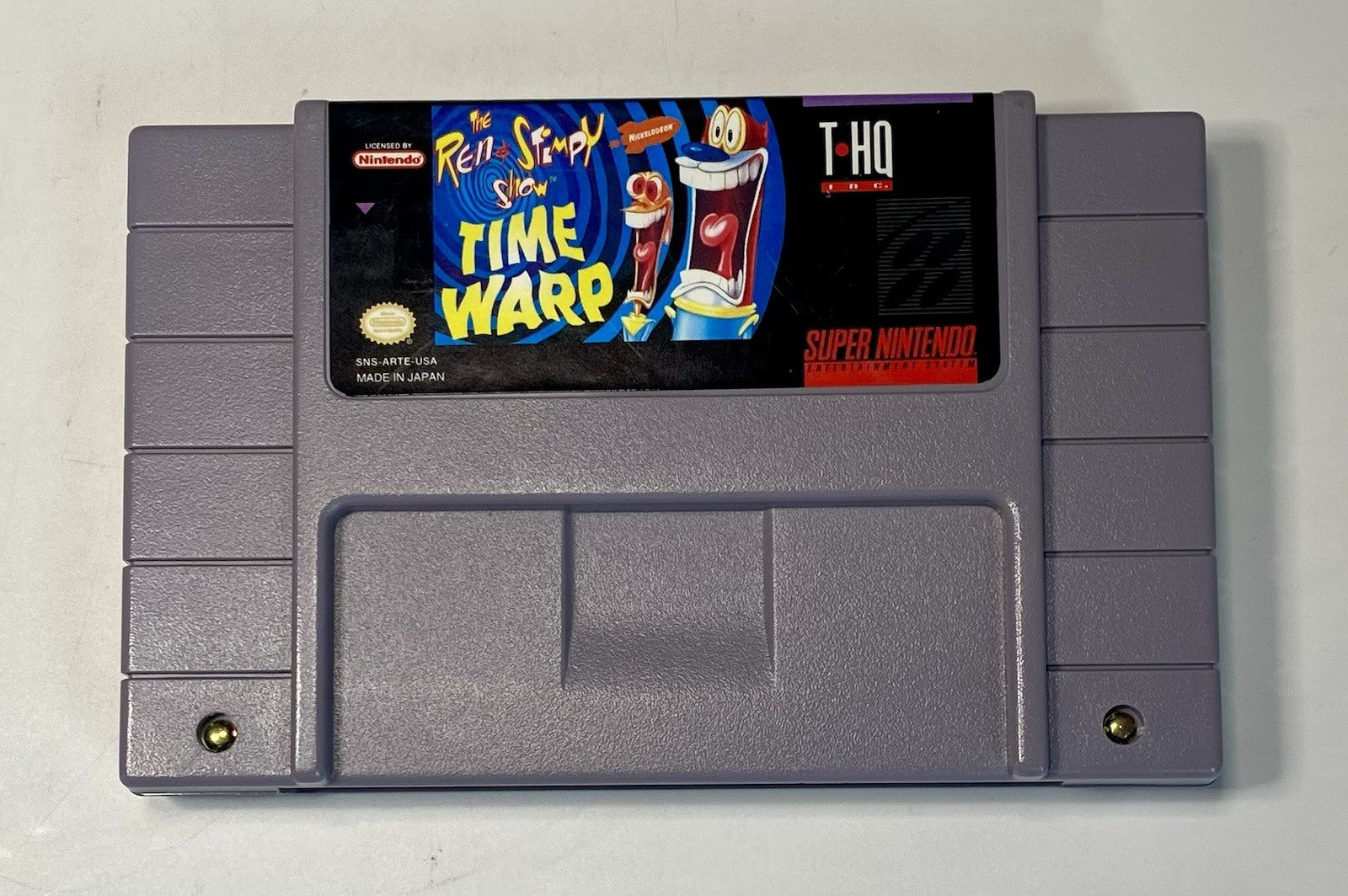 The Ren & Stimpy Show: Time Warp (Super Nintendo SNES, 1994) Tested Working