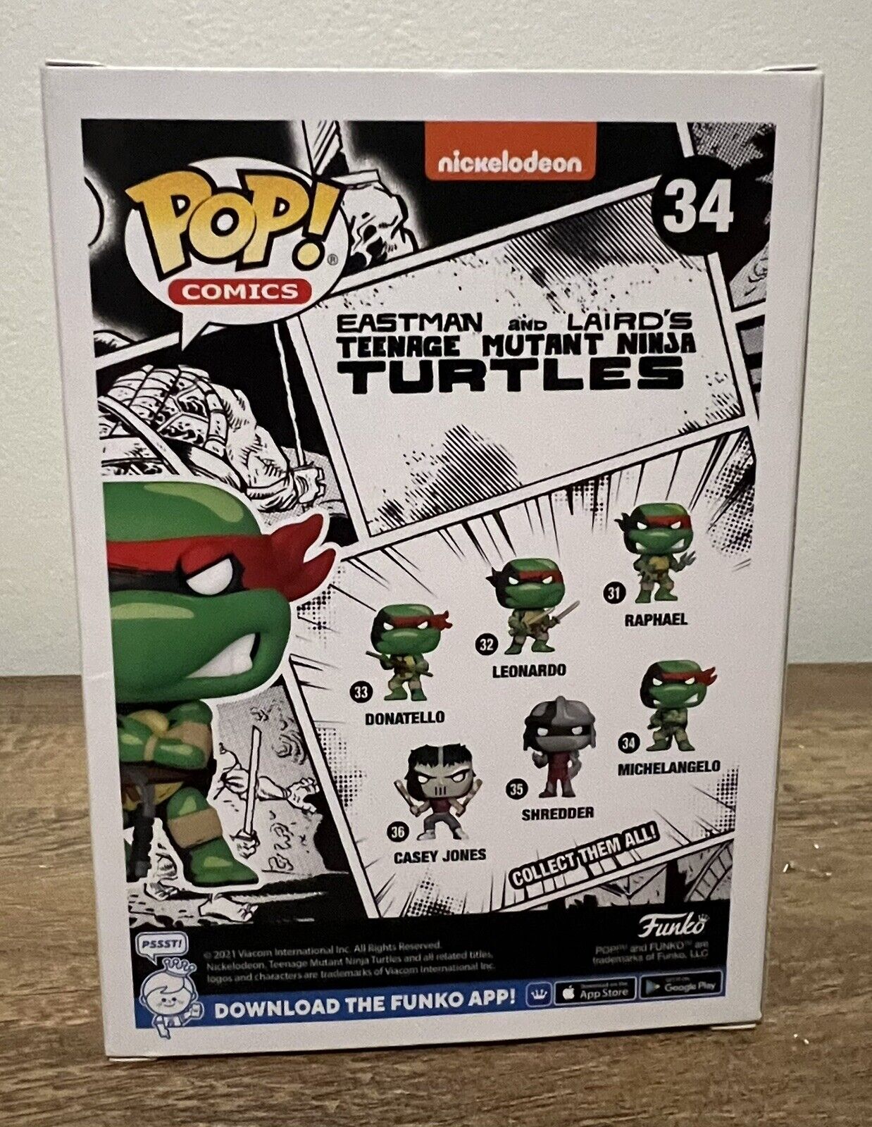 Funko Pop! TMNT Michelangelo CHASE Black & White #34 Special Edition!