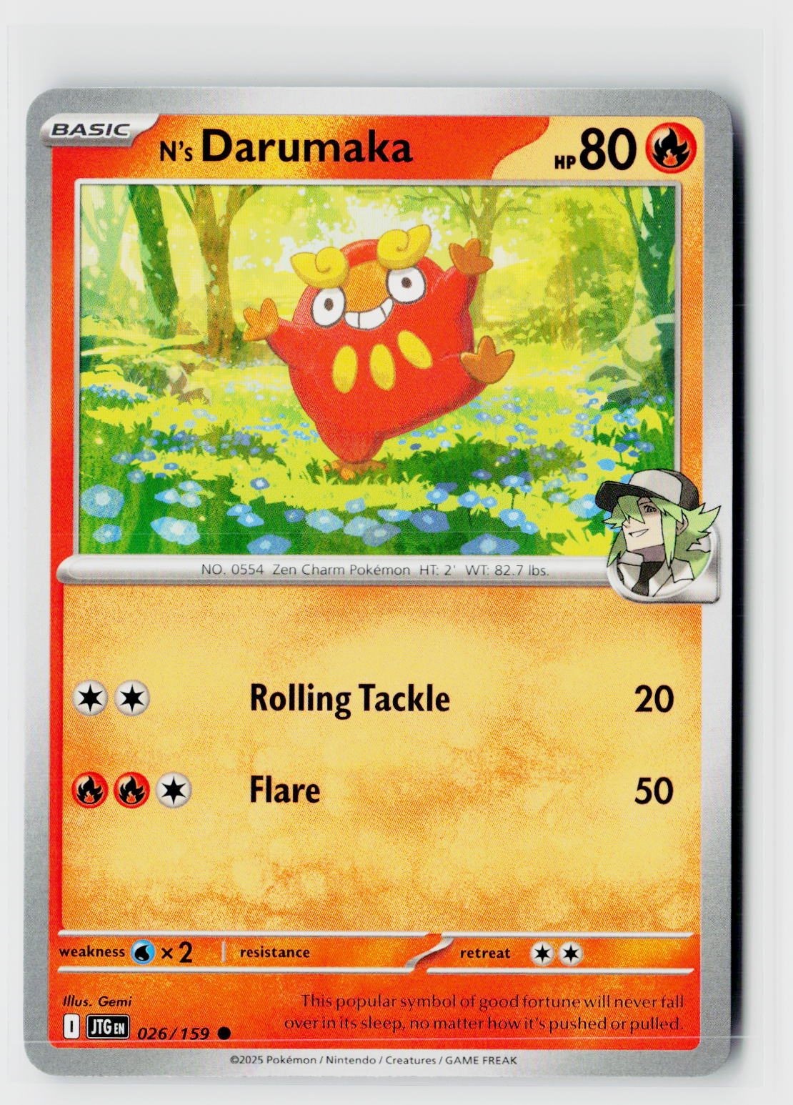 N's Darumaka (Journey Together 026/159) NM