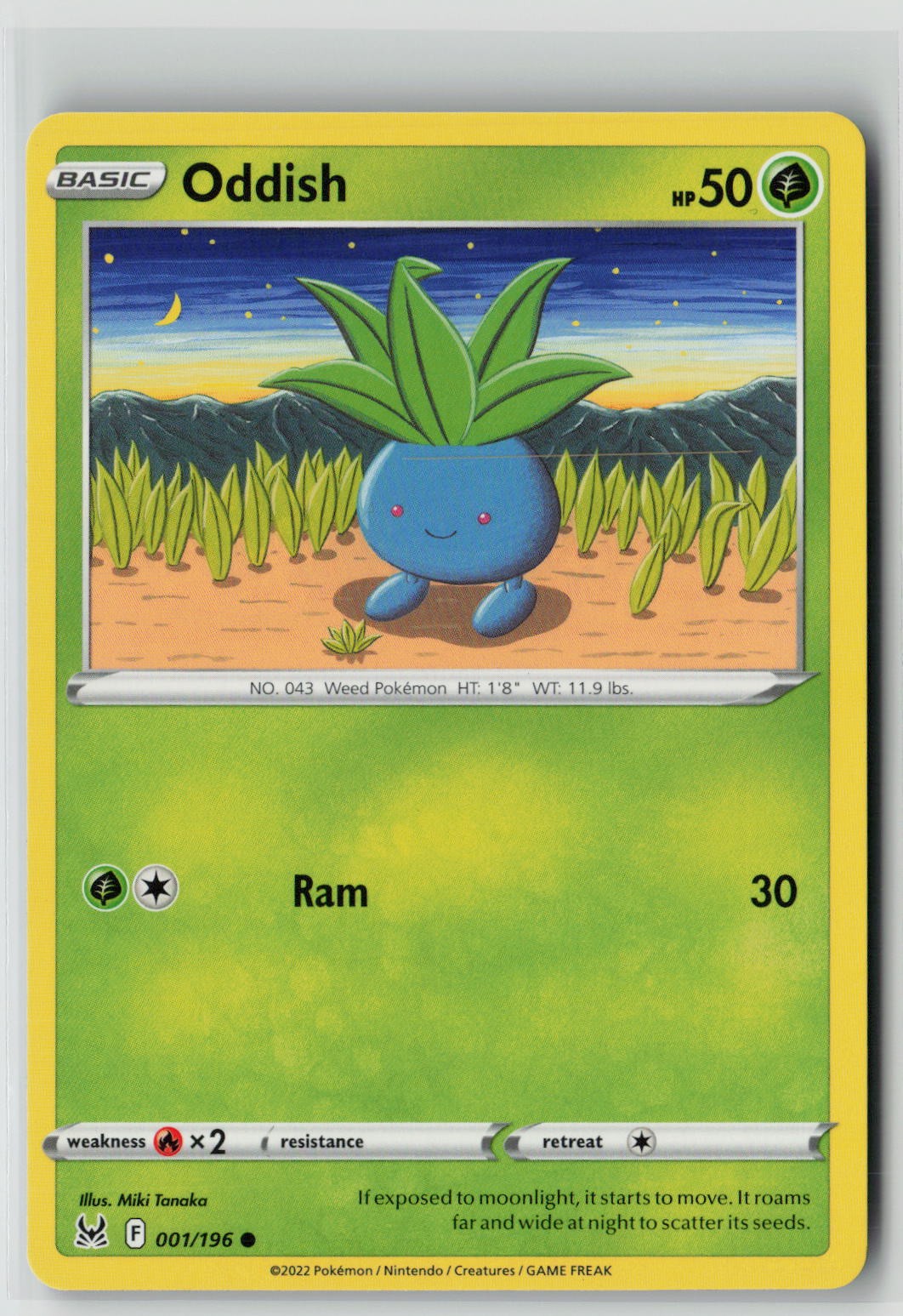 Oddish (SWSH11: Lost Origin 001/196) NM