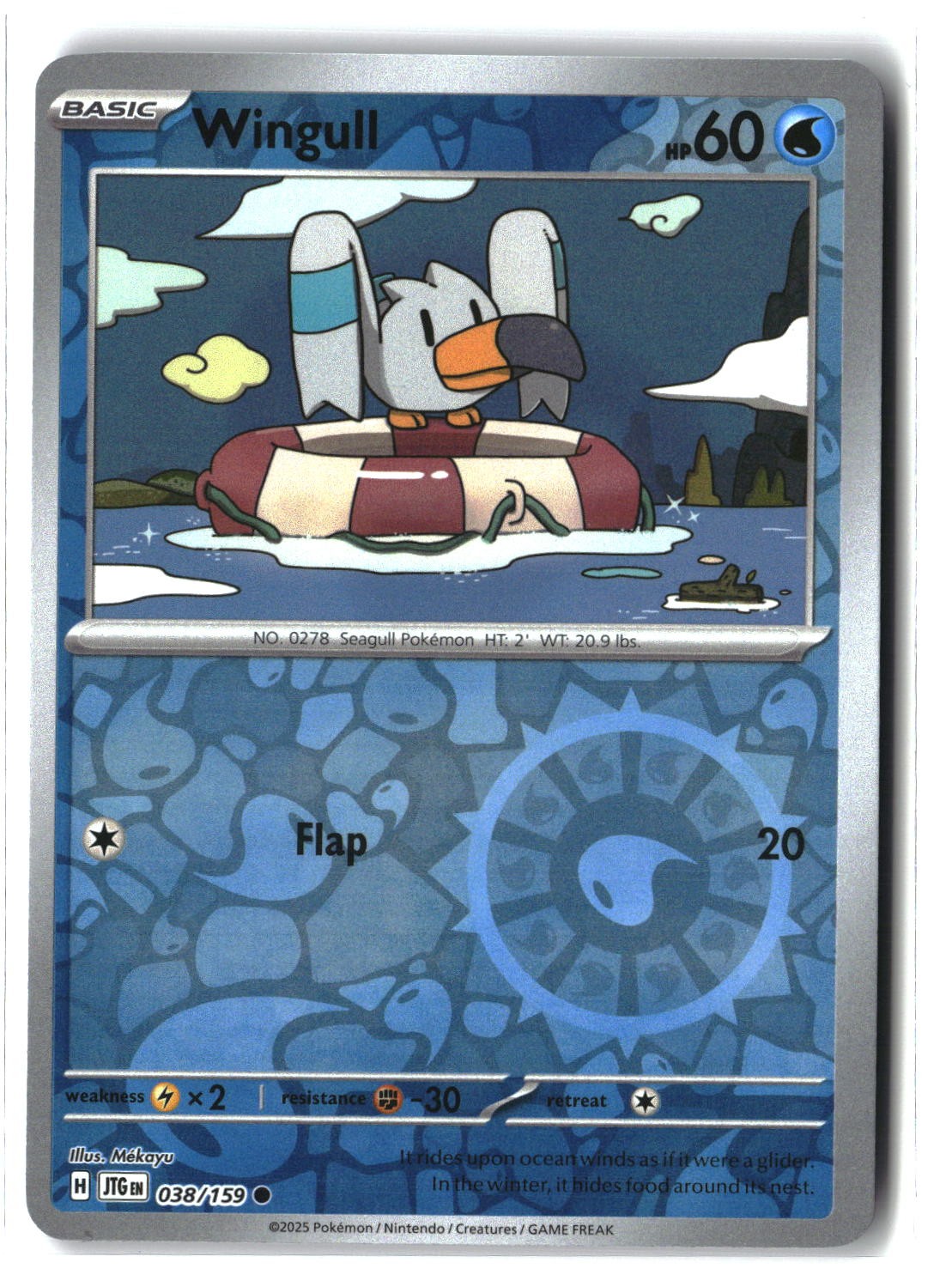 Wingull Reverse Holofoil NM (Journey Together 038/159)