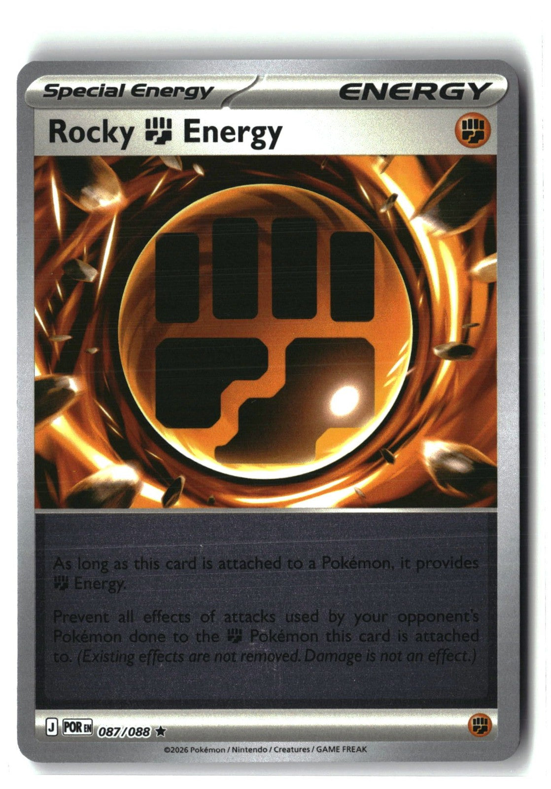Rocky Fighting Energy Reverse Holofoil NM (Perfect Order 087/088)