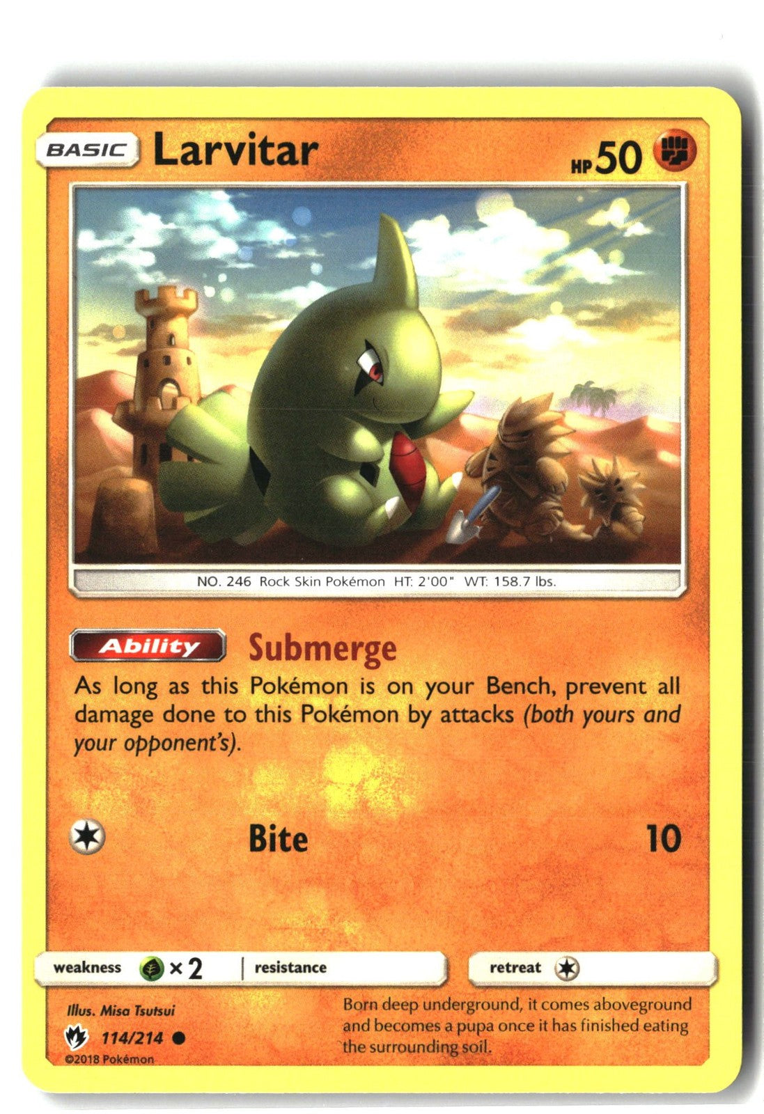 Larvitar (114) (SM - Lost Thunder 114/214) NM
