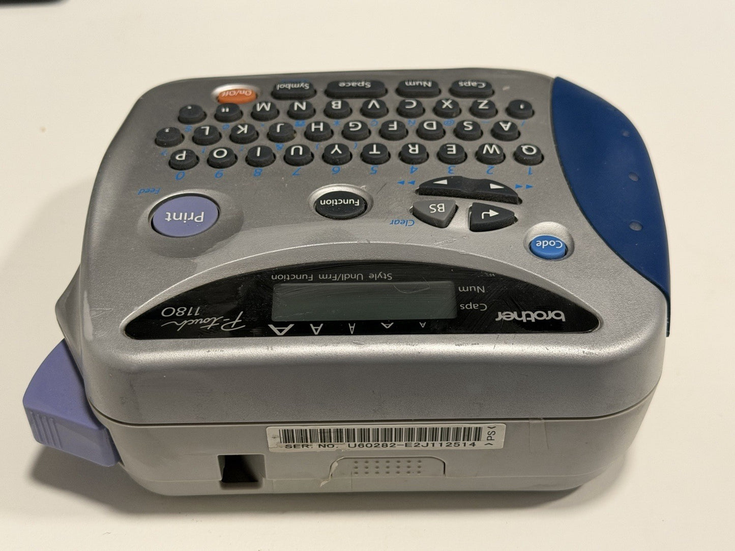 Brother P-Touch PT-1180 Thermal Printer Label Maker tested & working No Tape