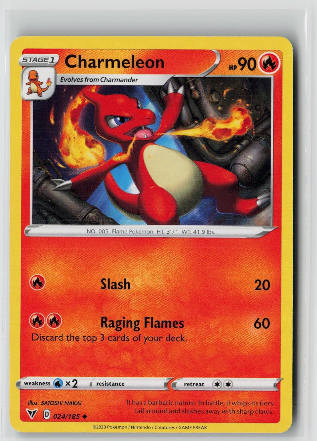 Charmeleon (SWSH04: Vivid Voltage 024/185) NM