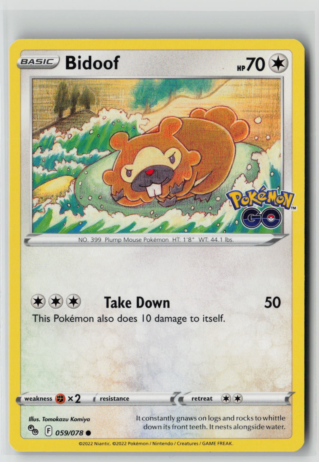 Bidoof (Pokemon GO 059/078) NM