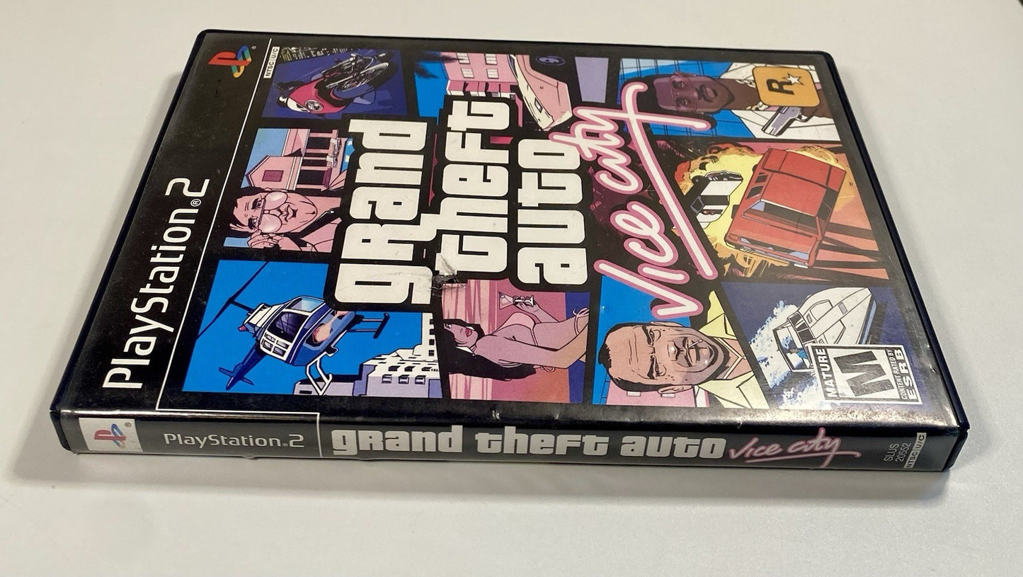Grand Theft Auto Vice City PlayStation 2 PS2 CIB Complete W/ Manual & Map Works