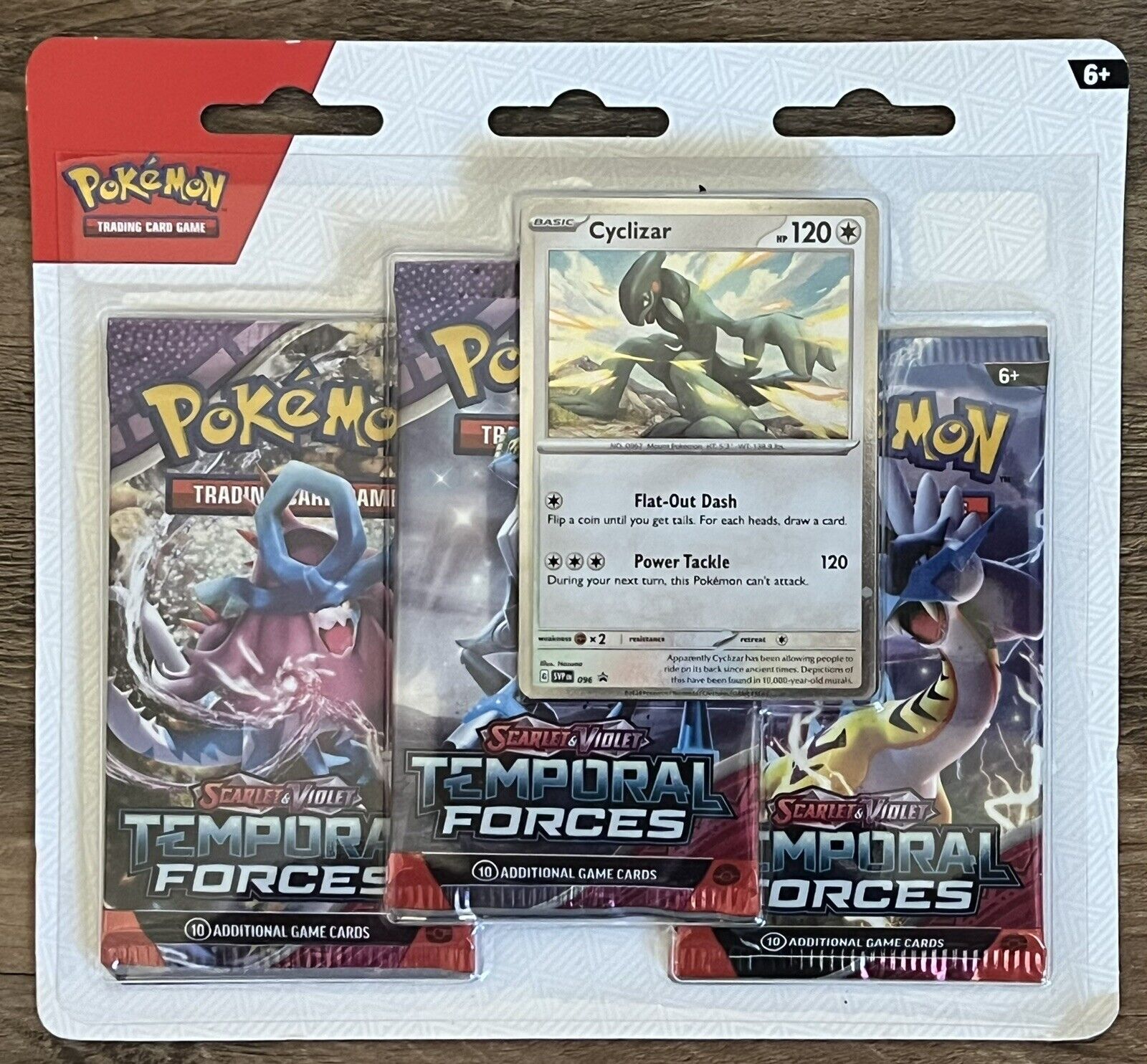 Pokemon Scarlet & Violet: Temporal Forces 3-Pack Booster Blister Pack - CYCLIZAR