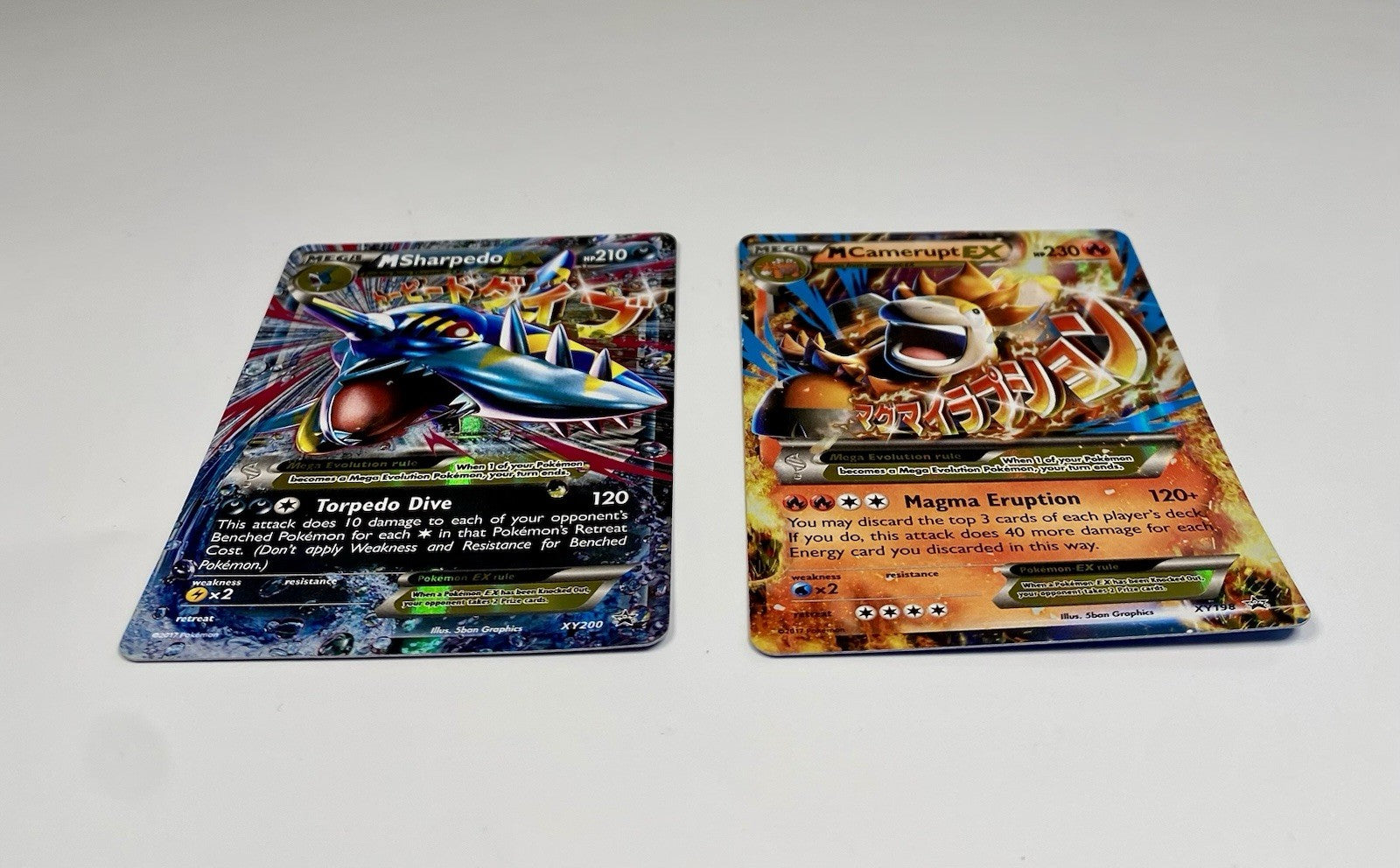 Pokémon Black Star XY Promo Lot, M Sharpedo EX 200 M Camerupt EX 198 Snorlax 179