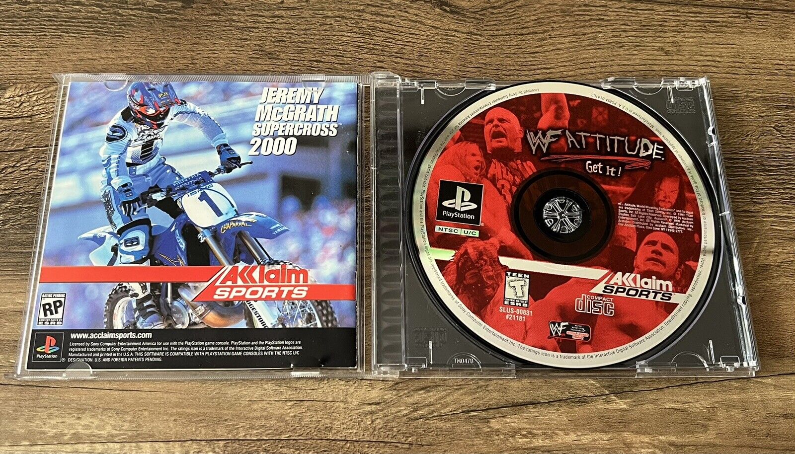 Sony Playstation 1 (PS1) WWF Attitude With Registration  Card - Nice Copy