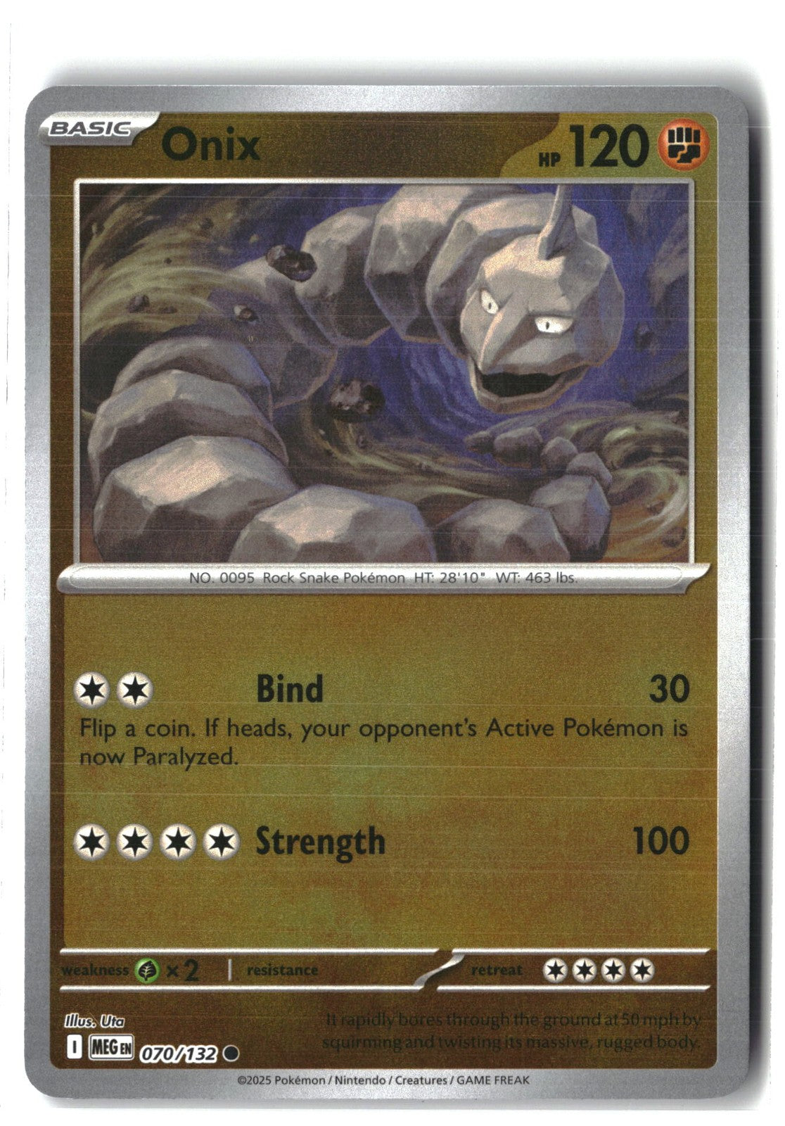 Onix Reverse Holofoil NM (Mega Evolution 070/132)