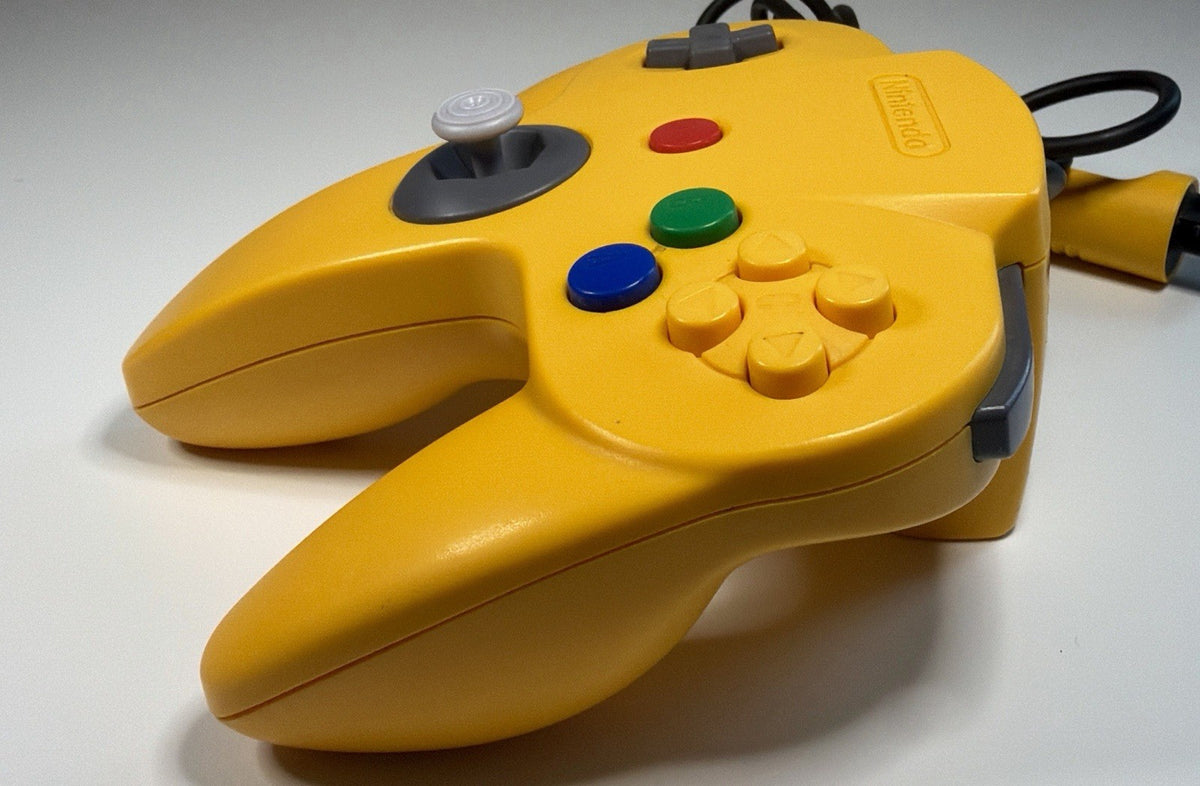 Yellow N64 Nintendo 64 Controller OEM w/ 8BitDo Hall Effect Joystick Tested