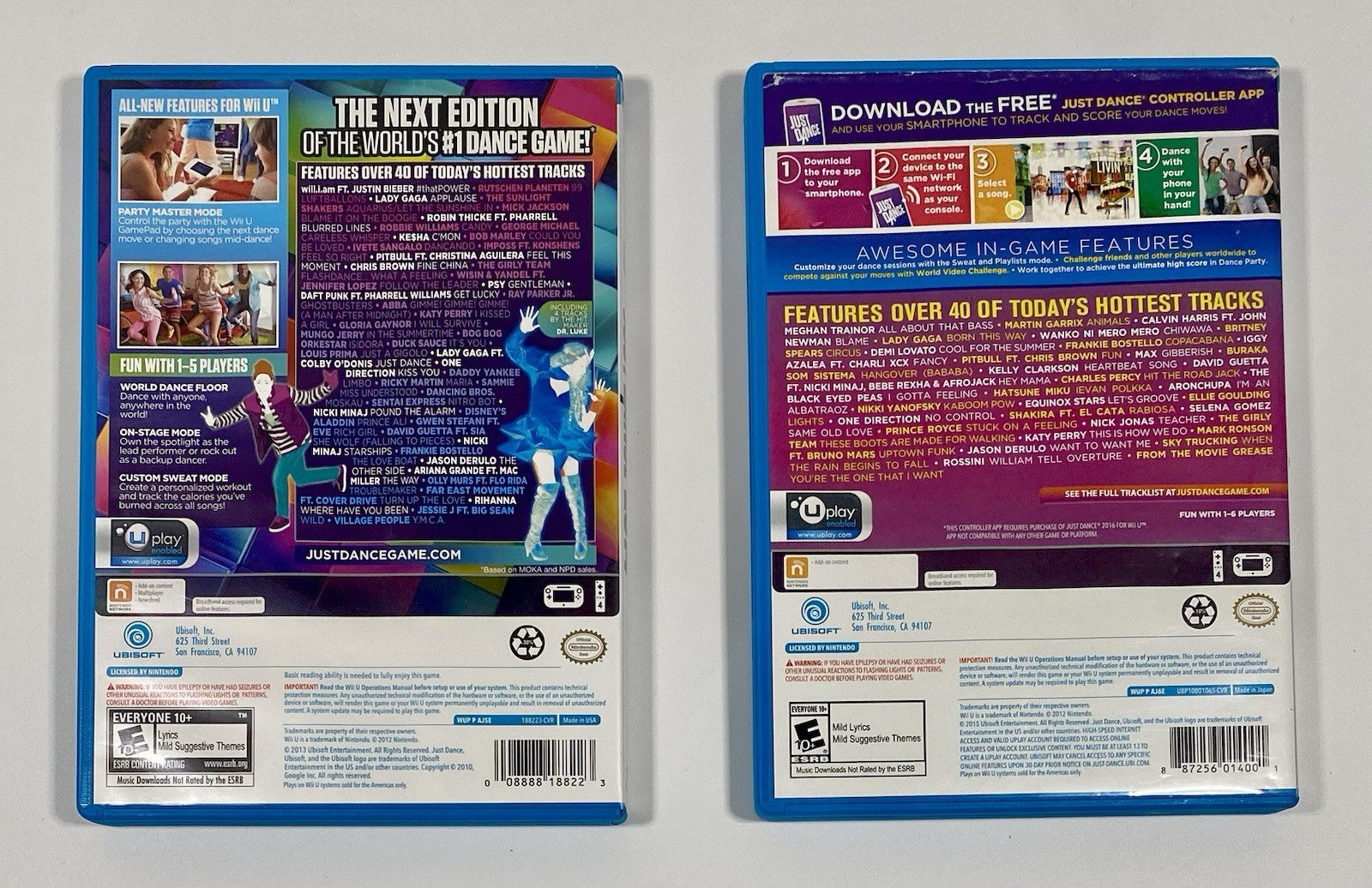 Just Dance 2016 & 2014 Bundle (Nintendo Wii U) Both Tested & Working