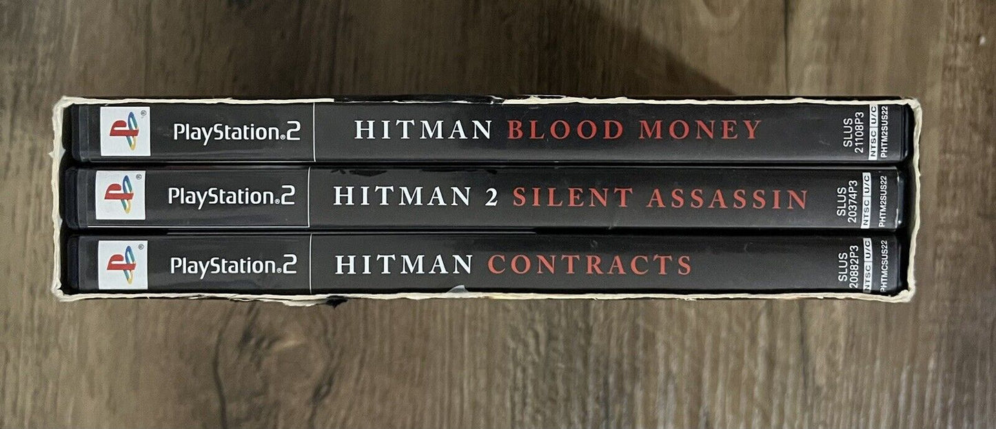 Hitman Trilogy (Sony PlayStation 2, 2007) COMPLETE AND TESTED 3 GAMES, MOVIE PRE