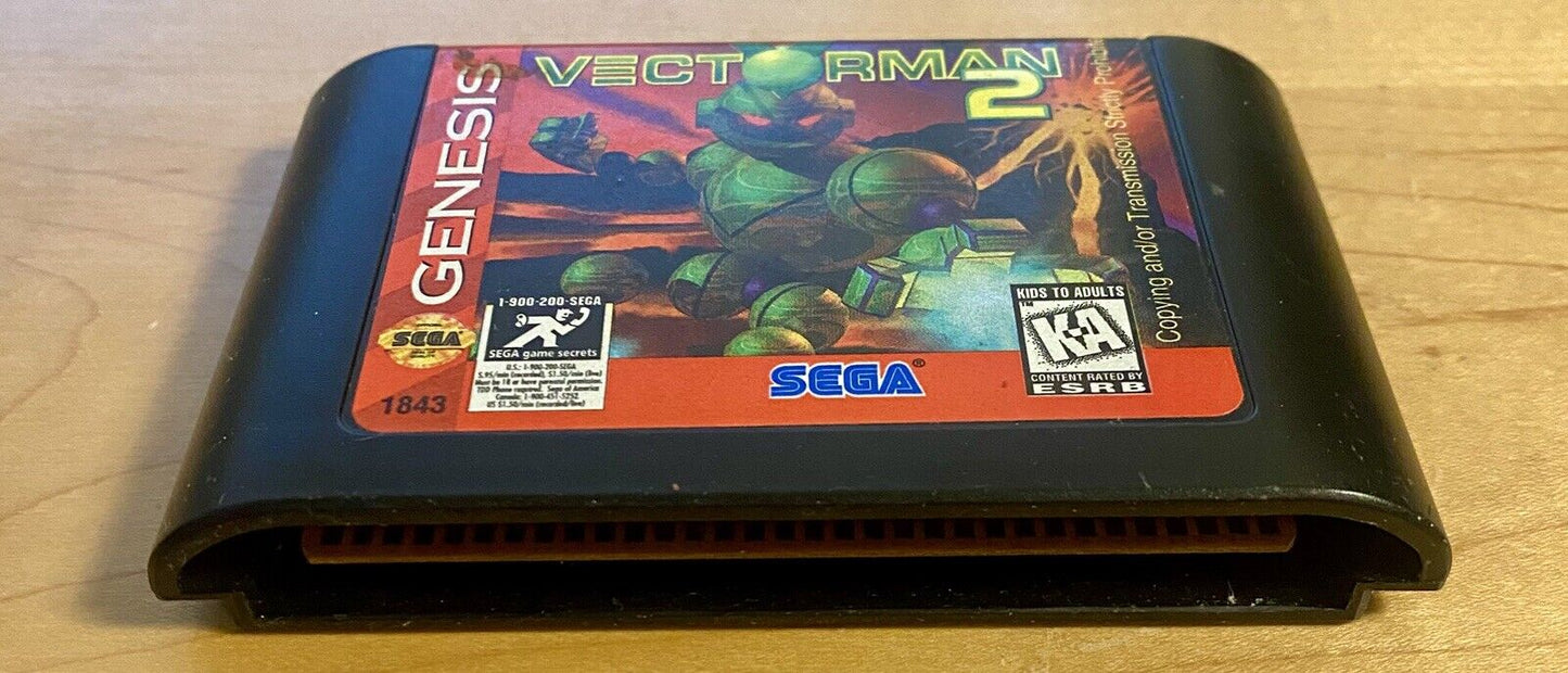 Vectorman 2 (SEGA Genesis, 1996) In Box, No Manual, Authentic, Tested, & Works