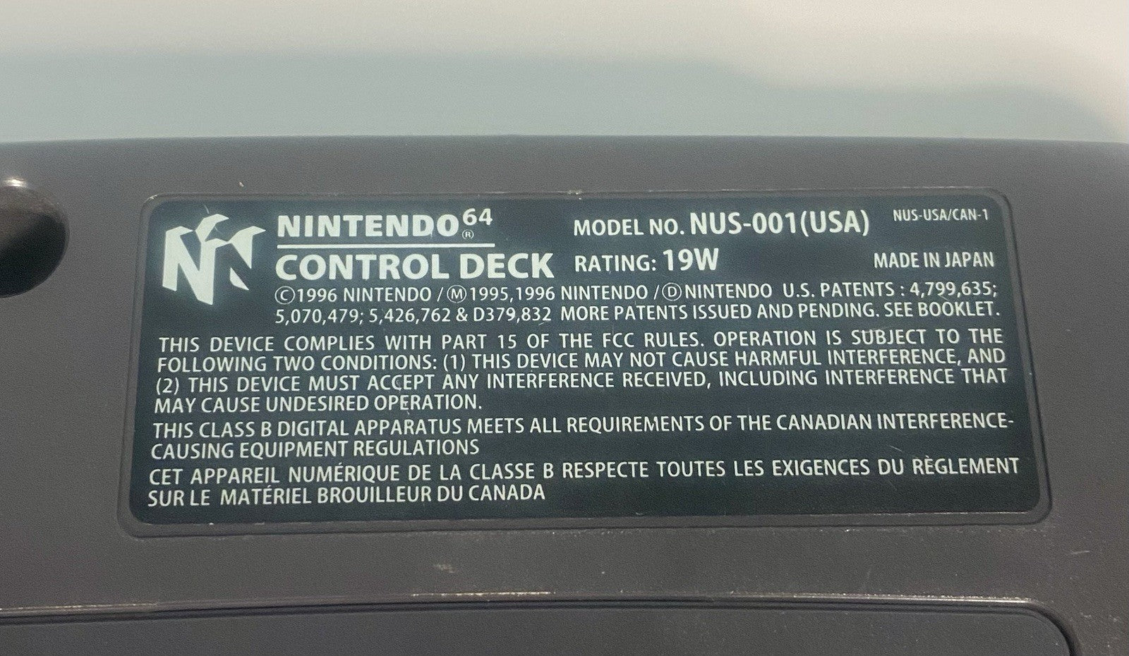 Nintendo 64 N64 Console W/ Controller & Cords All OEM, Tested & Working