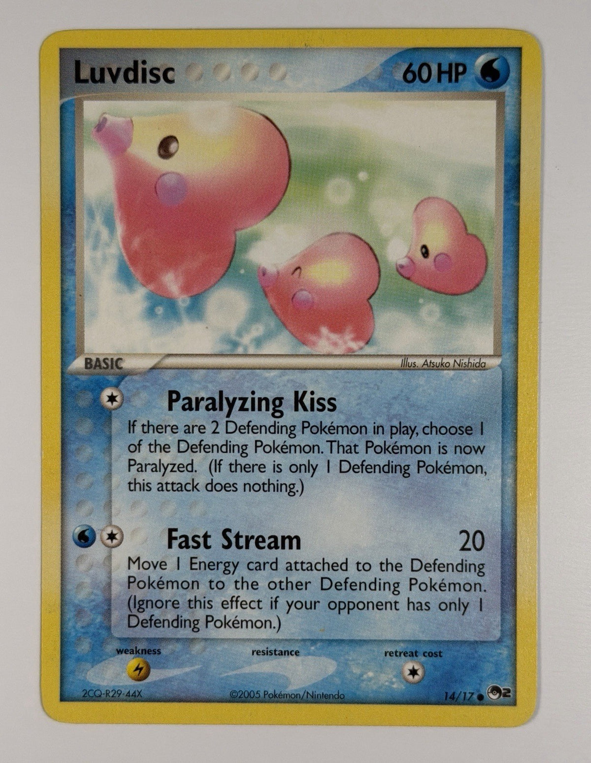 Luvdisc 14/17 Common POP Series 2 Pokemon TCG LP Lightly Played