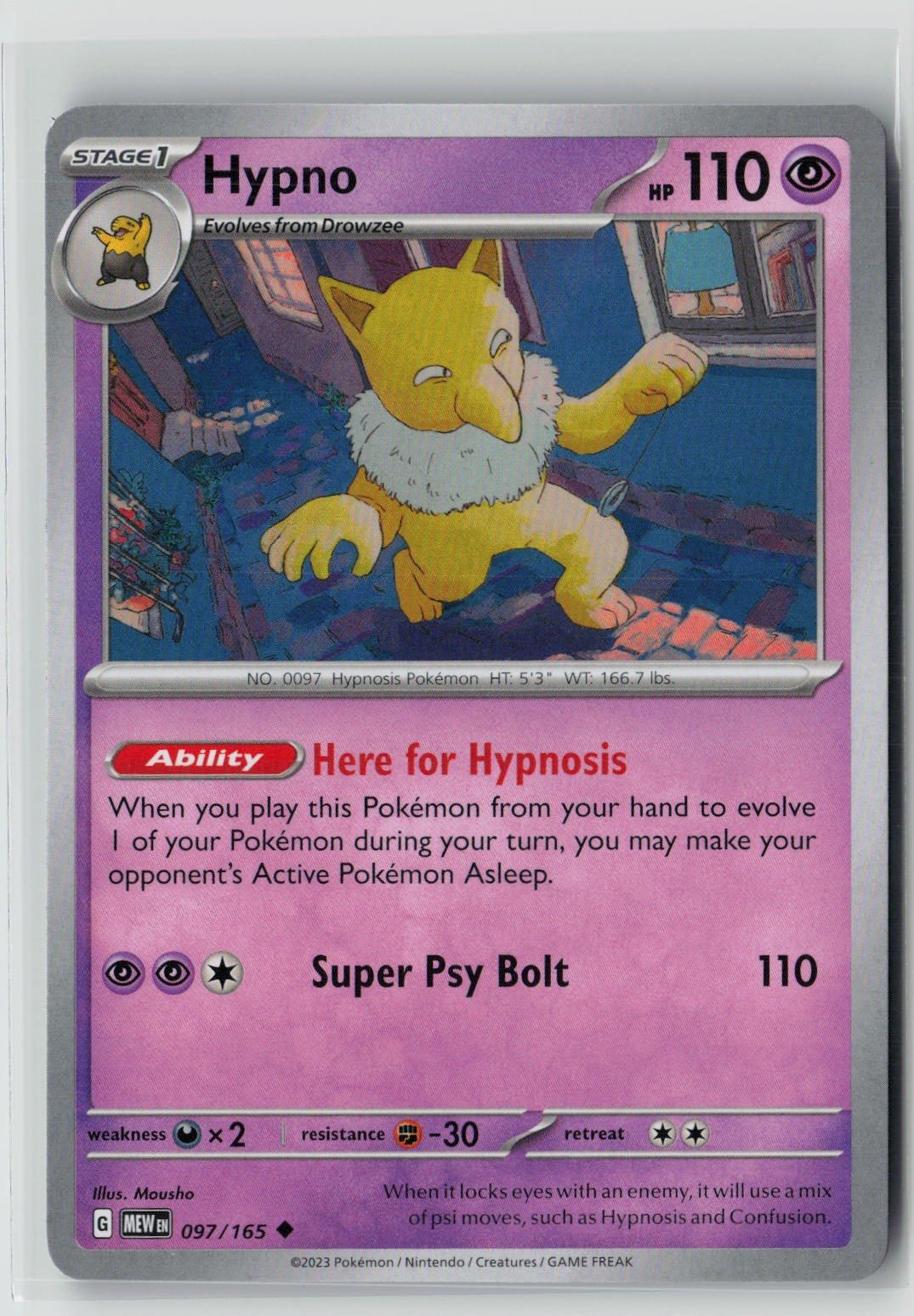 Hypno (SV: Scarlet & Violet 151 097/165) NM