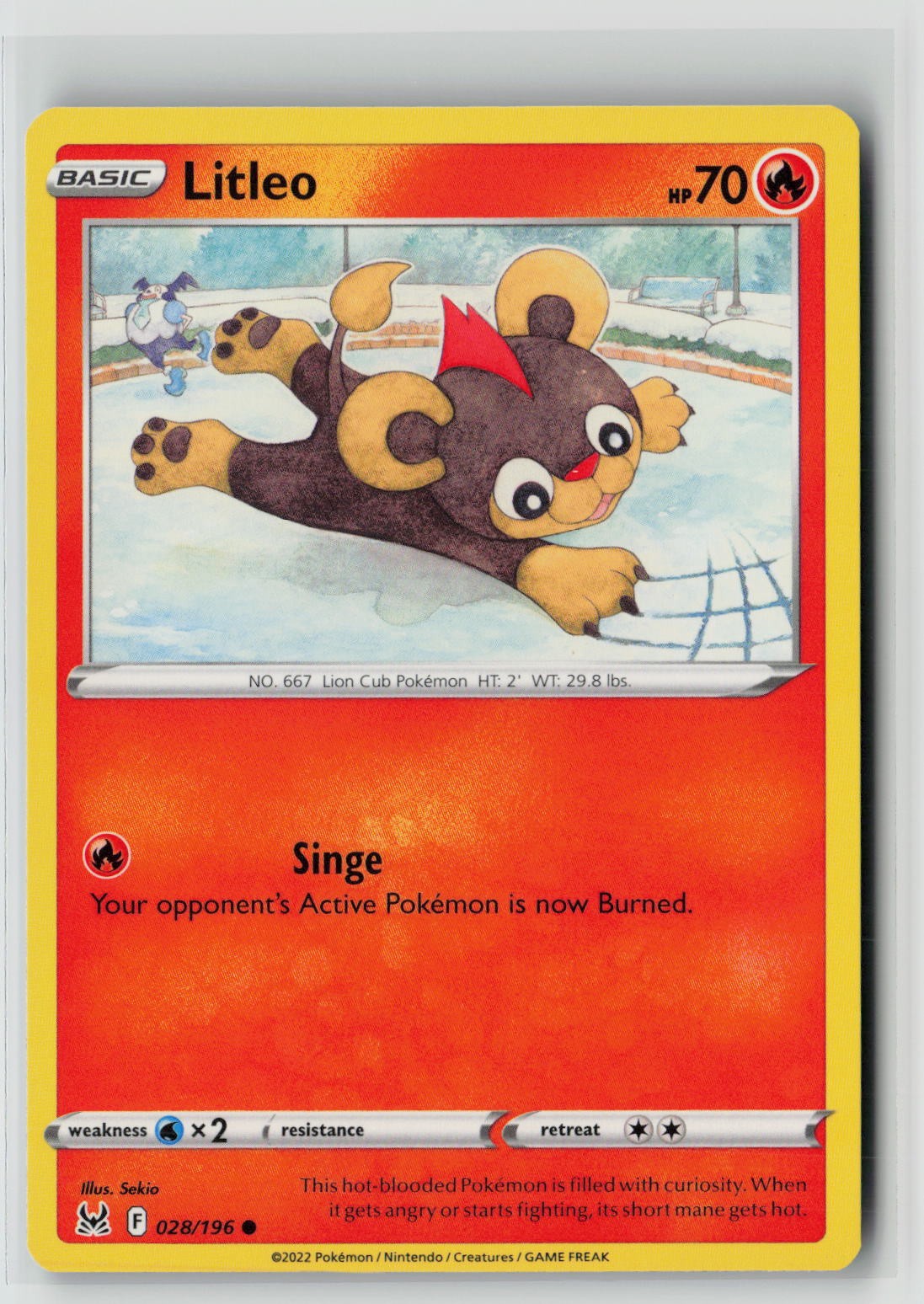 Litleo (SWSH11: Lost Origin 028/196) NM