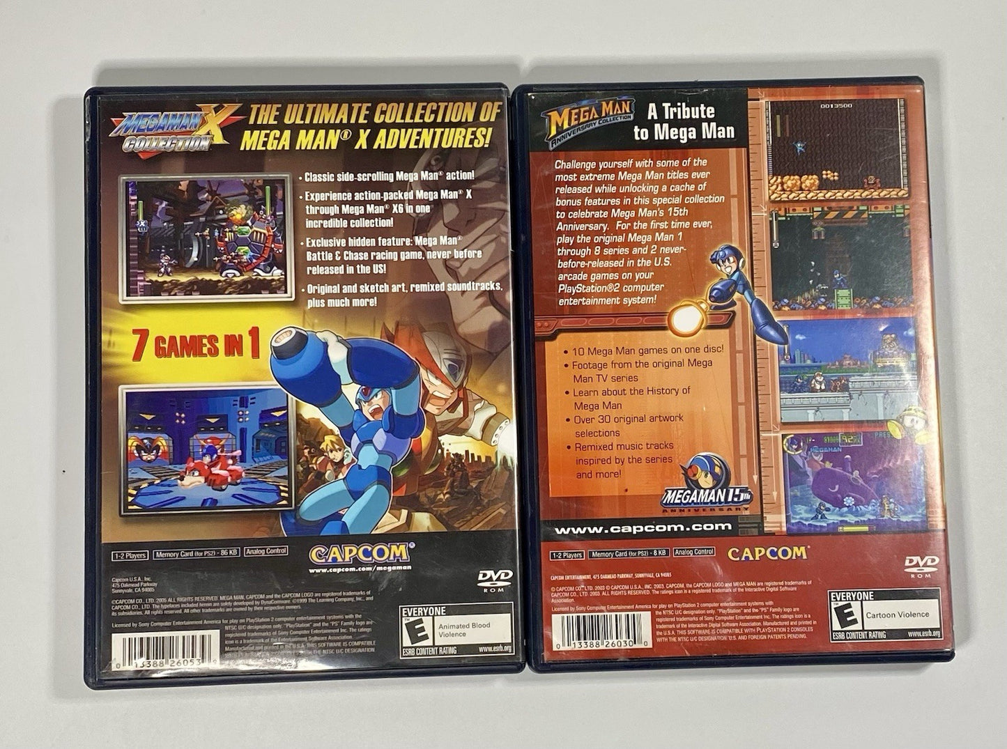 Mega Man X & Anniversary Collections Bundle (PlayStation 2 PS2) Both Tested