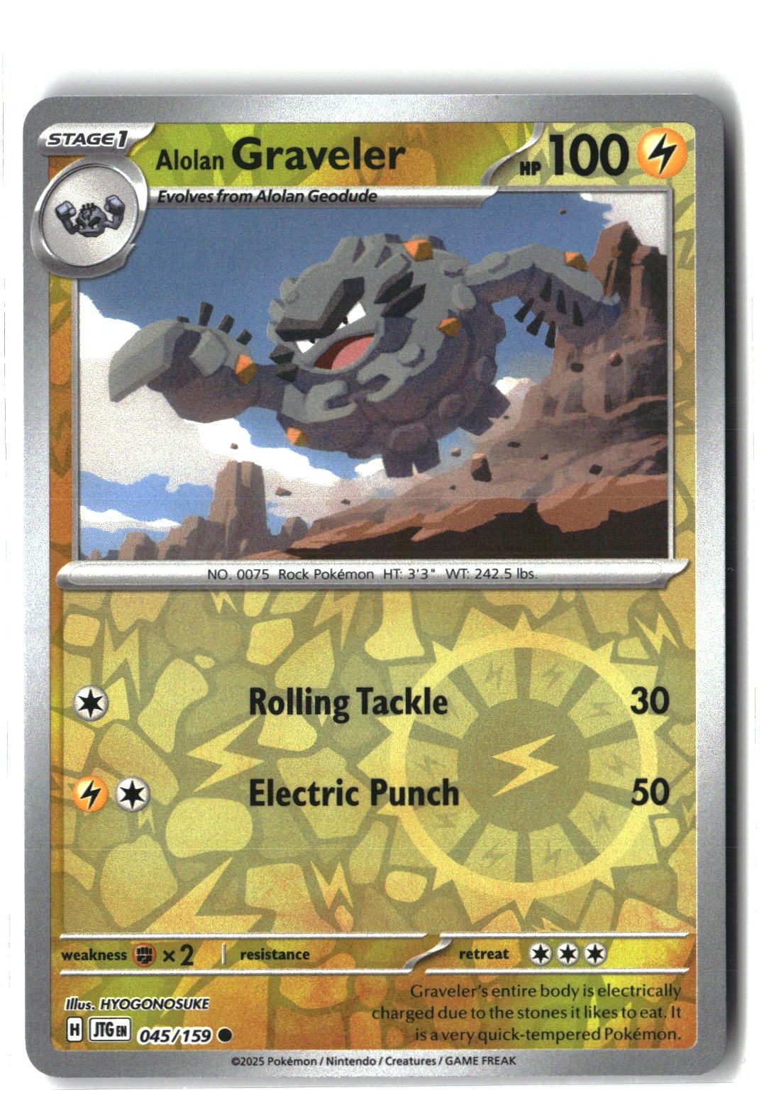 Alolan Graveler Reverse Holofoil NM (Journey Together 045/159)
