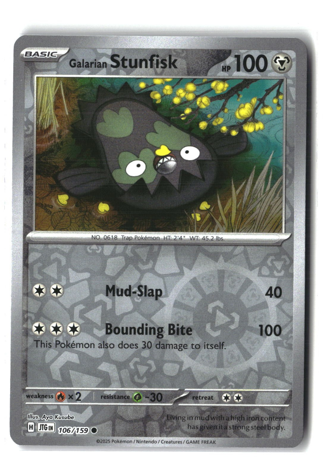 Galarian Stunfisk Reverse Holofoil NM (Journey Together 106/159)