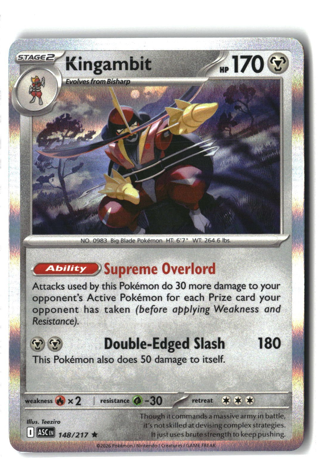Kingambit Holofoil NM (ME: Ascended Heroes 148/217)