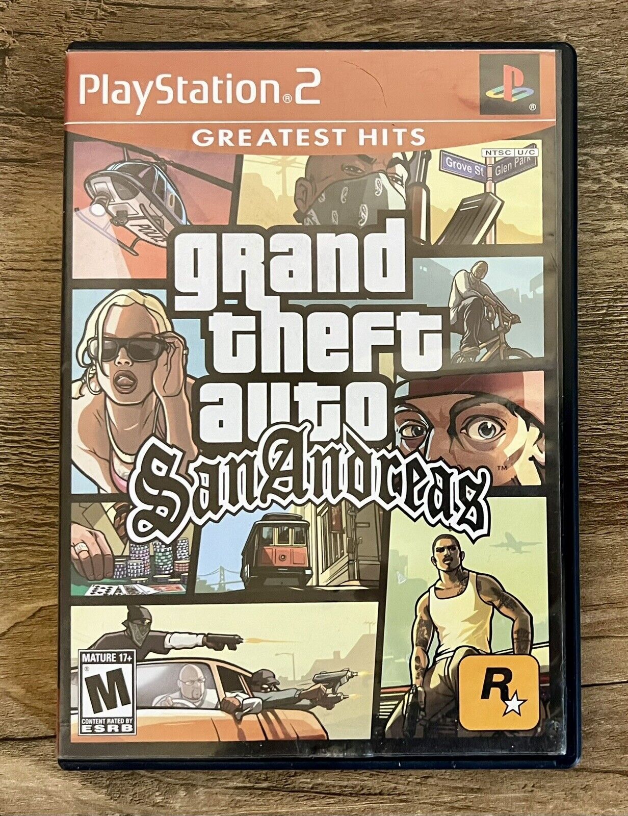 Grand Theft Auto: San Andreas (PlayStation 2, 2004) With Map, No Manual. Tested!