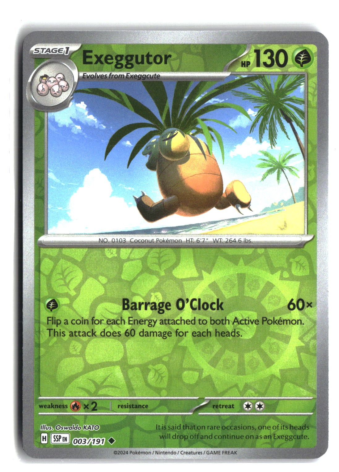 Exeggutor Reverse Holofoil NM (Surging Sparks 003/191)