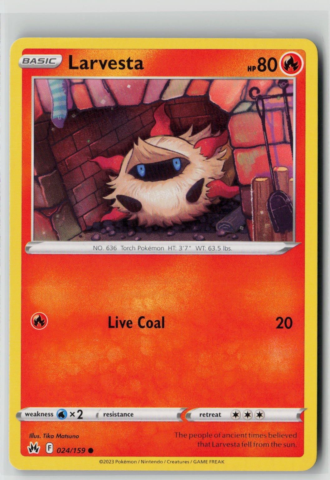 Larvesta (SWSH: Crown Zenith 024/159) NM