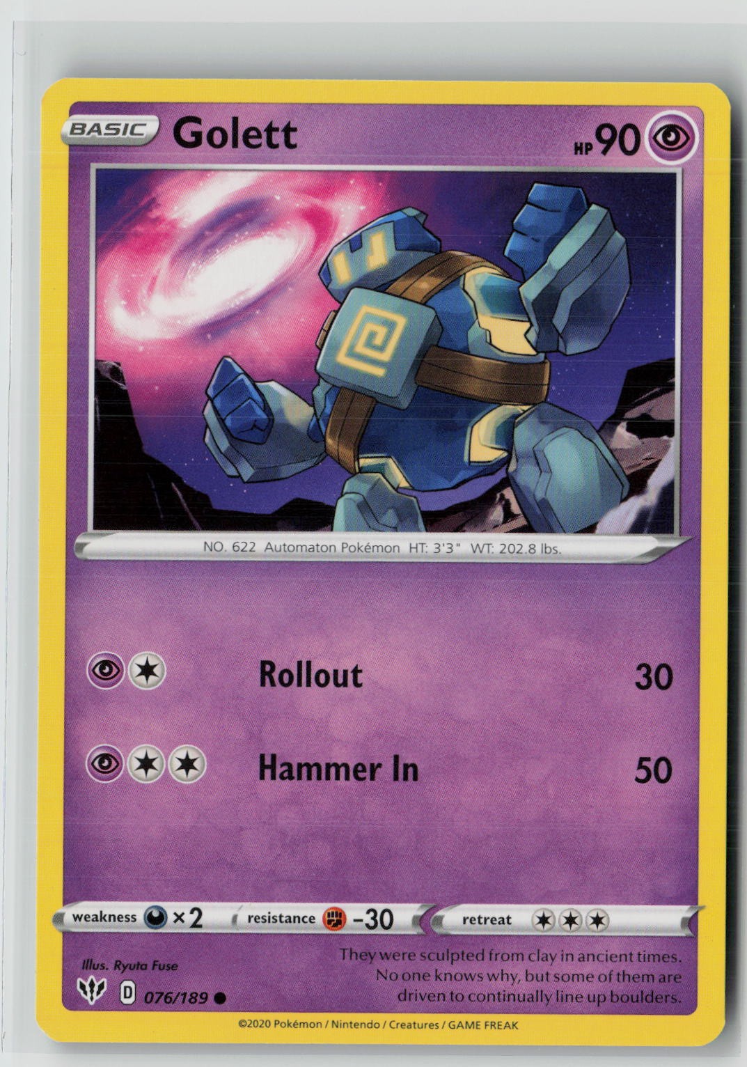 Golett (SWSH03: Darkness Ablaze 076/189) NM