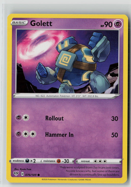 Golett (SWSH03: Darkness Ablaze 076/189) NM