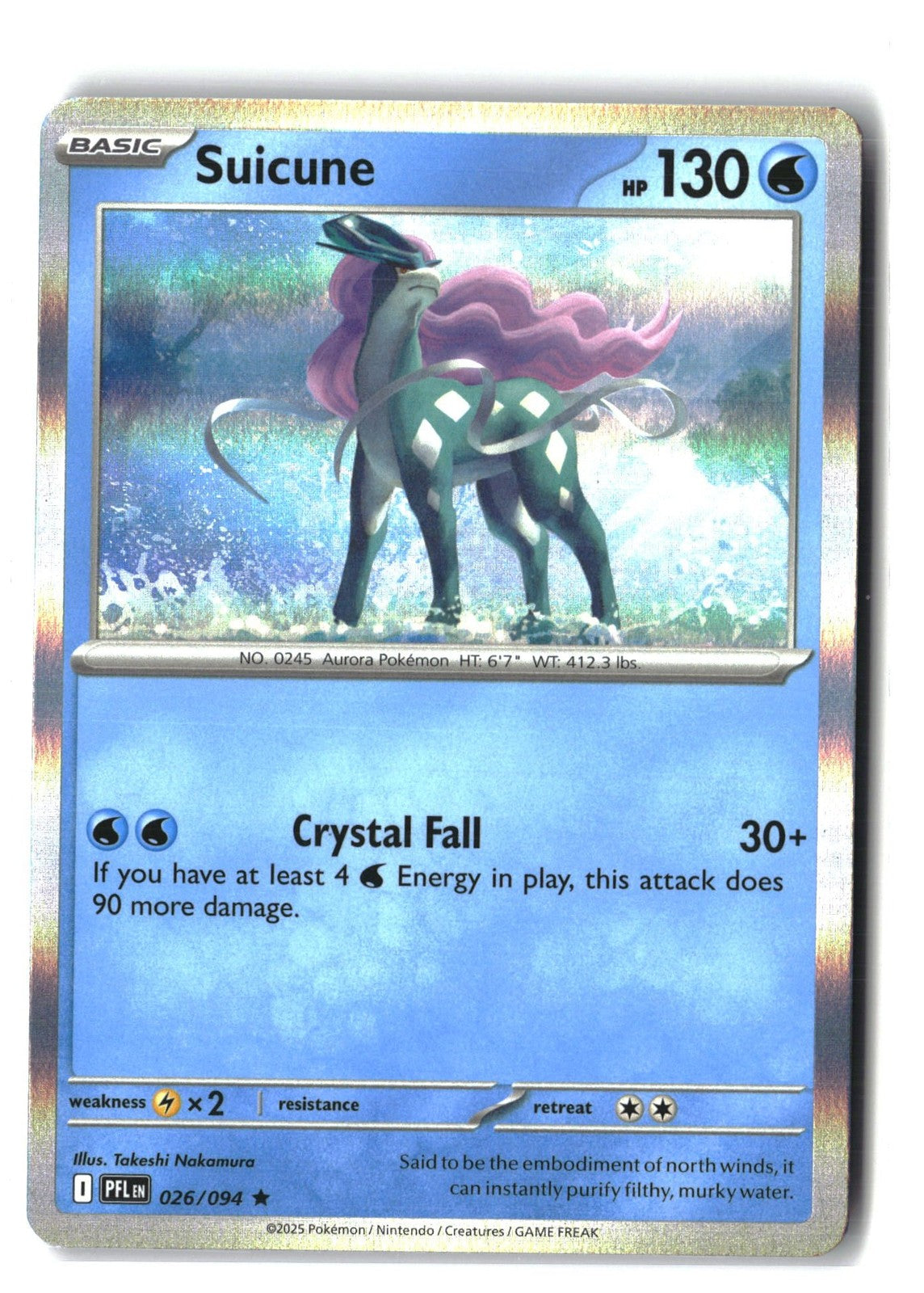 Suicune Holofoil NM (Phantasmal Flames 026/094)