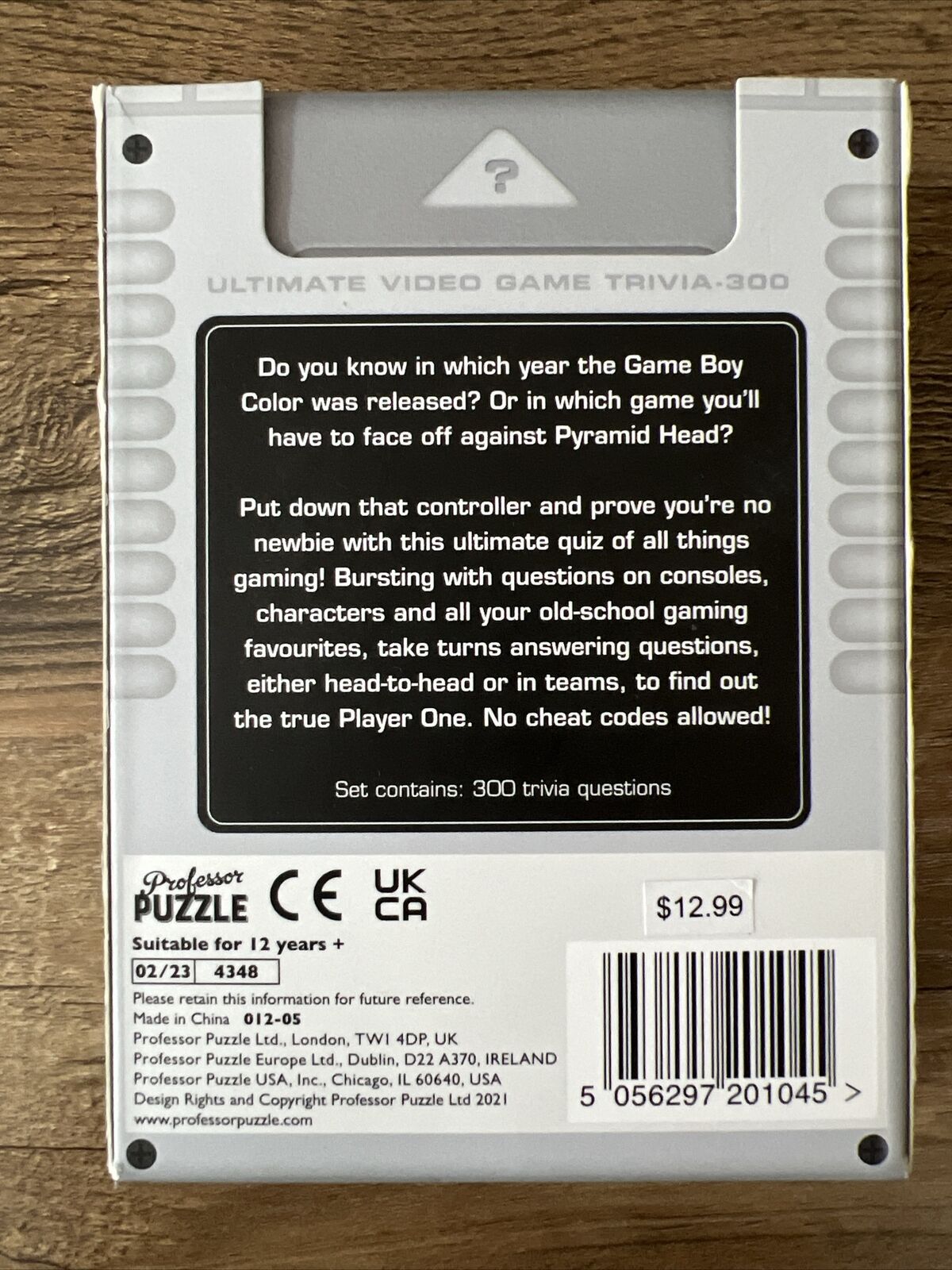 Ultimate Video Game Trivia Card Game Knowledge  Professor Puzzle - Never Used