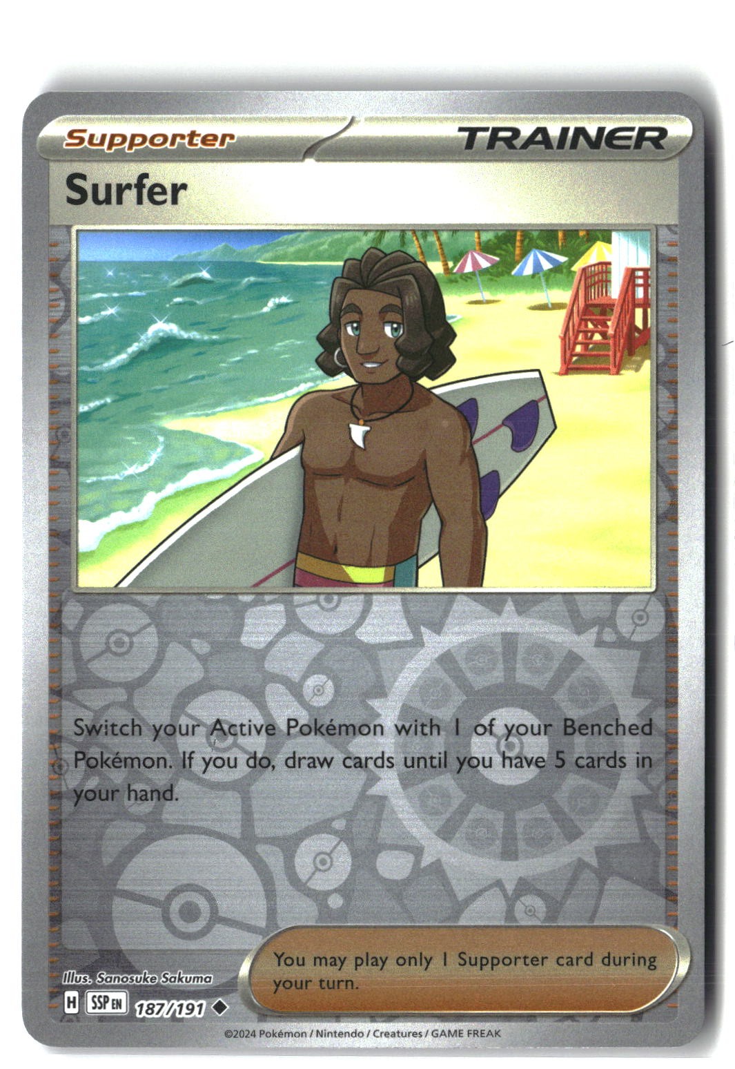 Surfer Reverse Holofoil NM (Surging Sparks 187/191)